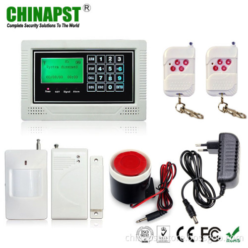 Touch Keypad 10 Wireless & 4 Wired Zones LCD Screen GSM GSM Home House Burglar Alarm (PST-GA104TCQ)
